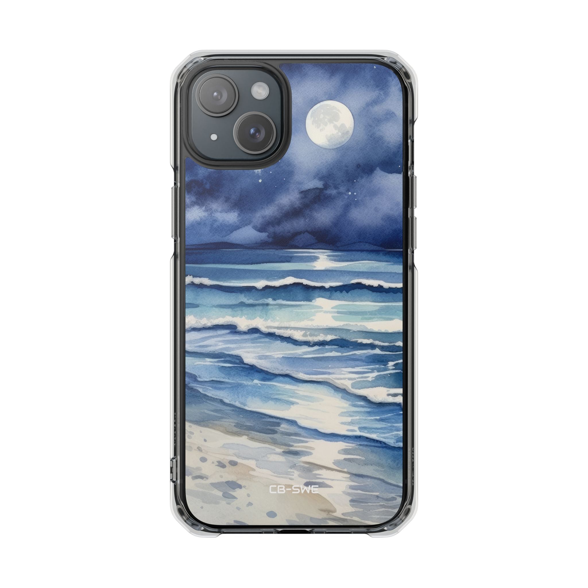 Moonlight Reflects Waves iPhone Case - Impact