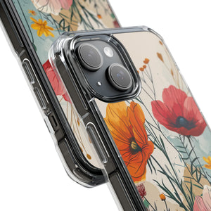 Blooming Whimsy – Handyhülle für iPhone (Clear Impact – Magnetisch) 