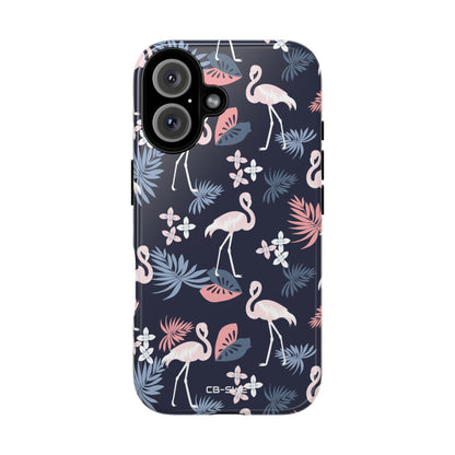 Flamingos Dance Playfully - iPhone Case