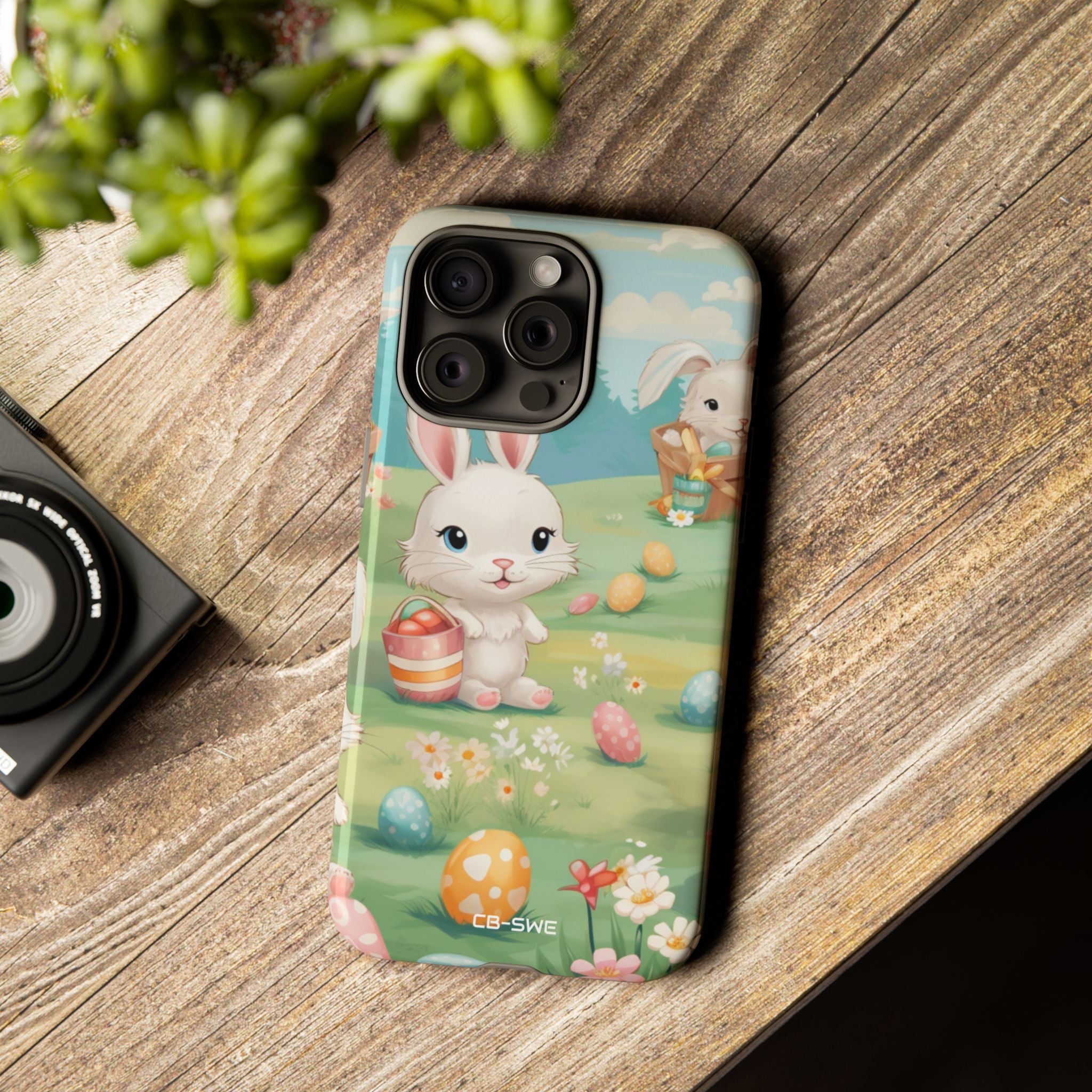 Bunnies Hunt Eggs - iPhone Case