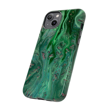 Light Green Ink Art iPhone Case (Protective) Phone Case