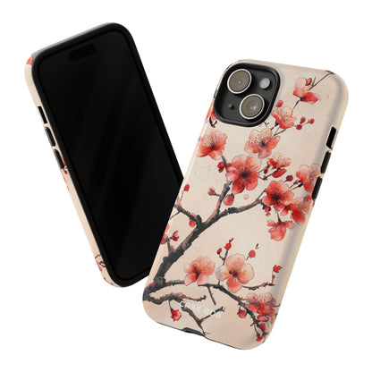 Blossom Shadow iPhone 15 Case - Tough