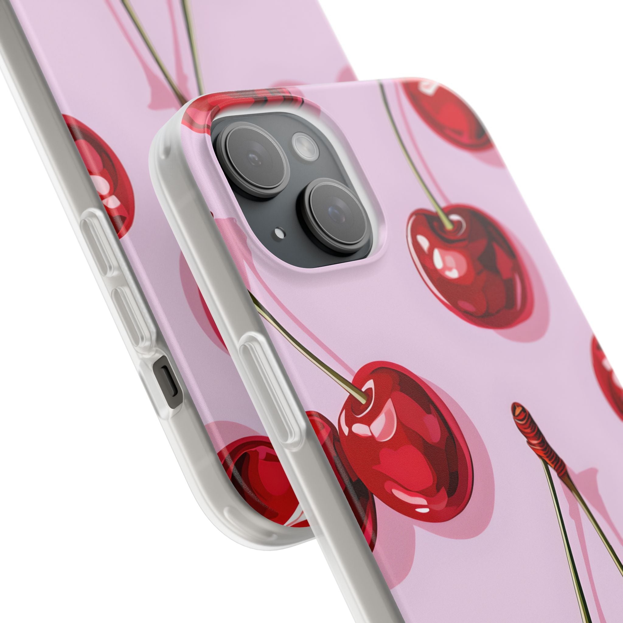 Glossy Cherry Burst iPhone 15 Plus Case - Soft