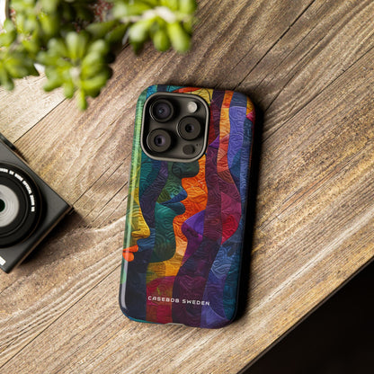 Harmonized Faces and Nature Fusion iPhone 15 - Tough Phone Case