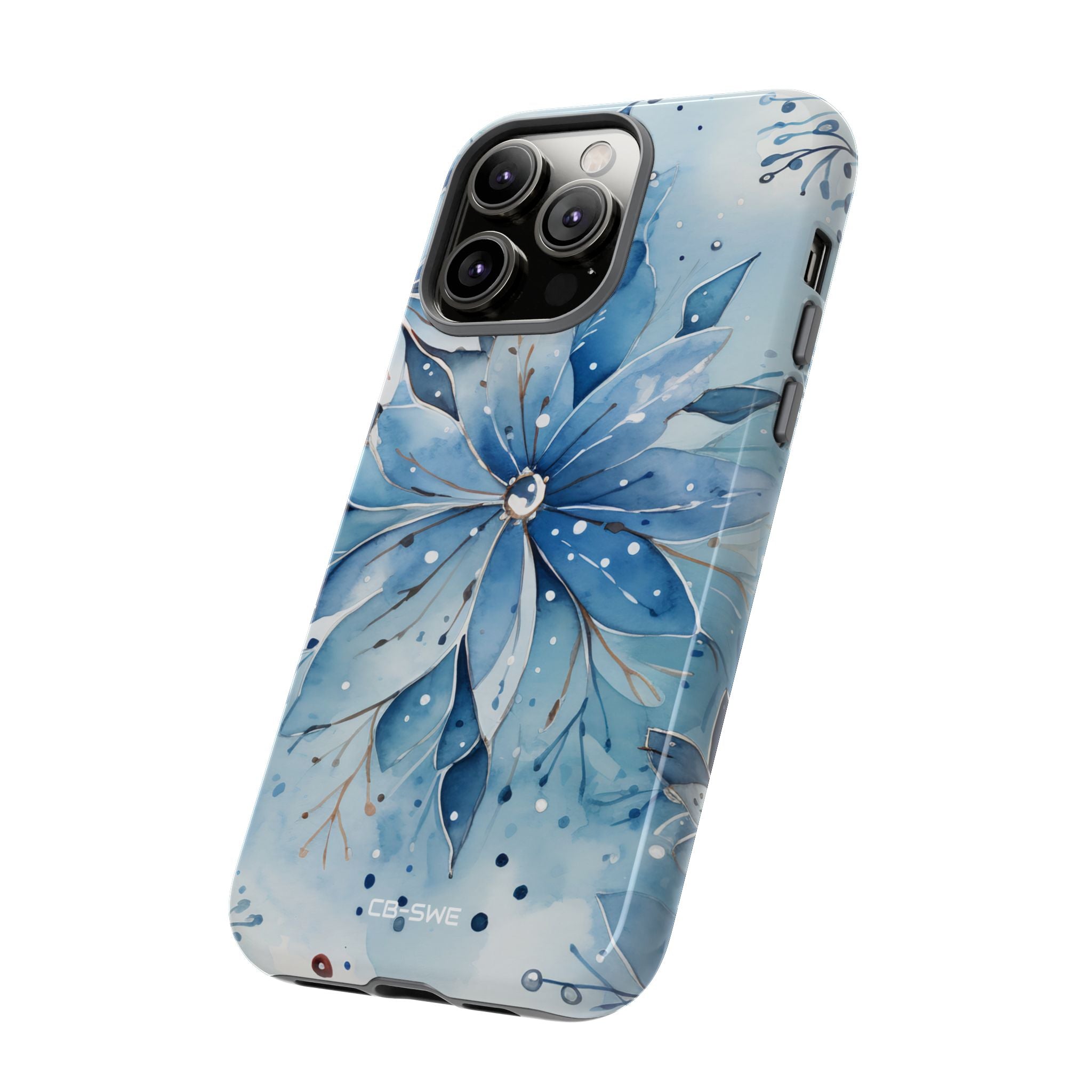 Floral Frost Embrace - iPhone Case
