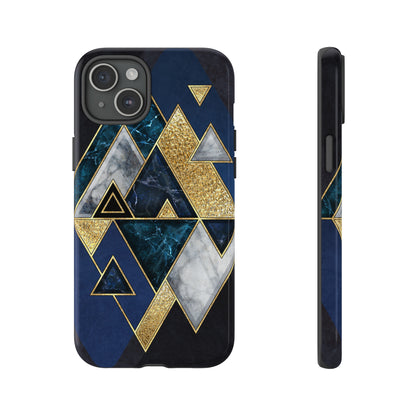 Dark Blue Geometric - Protective Phone Case