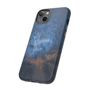 Blue Stardust Ink Art iPhone Case (Protective) Phone Case