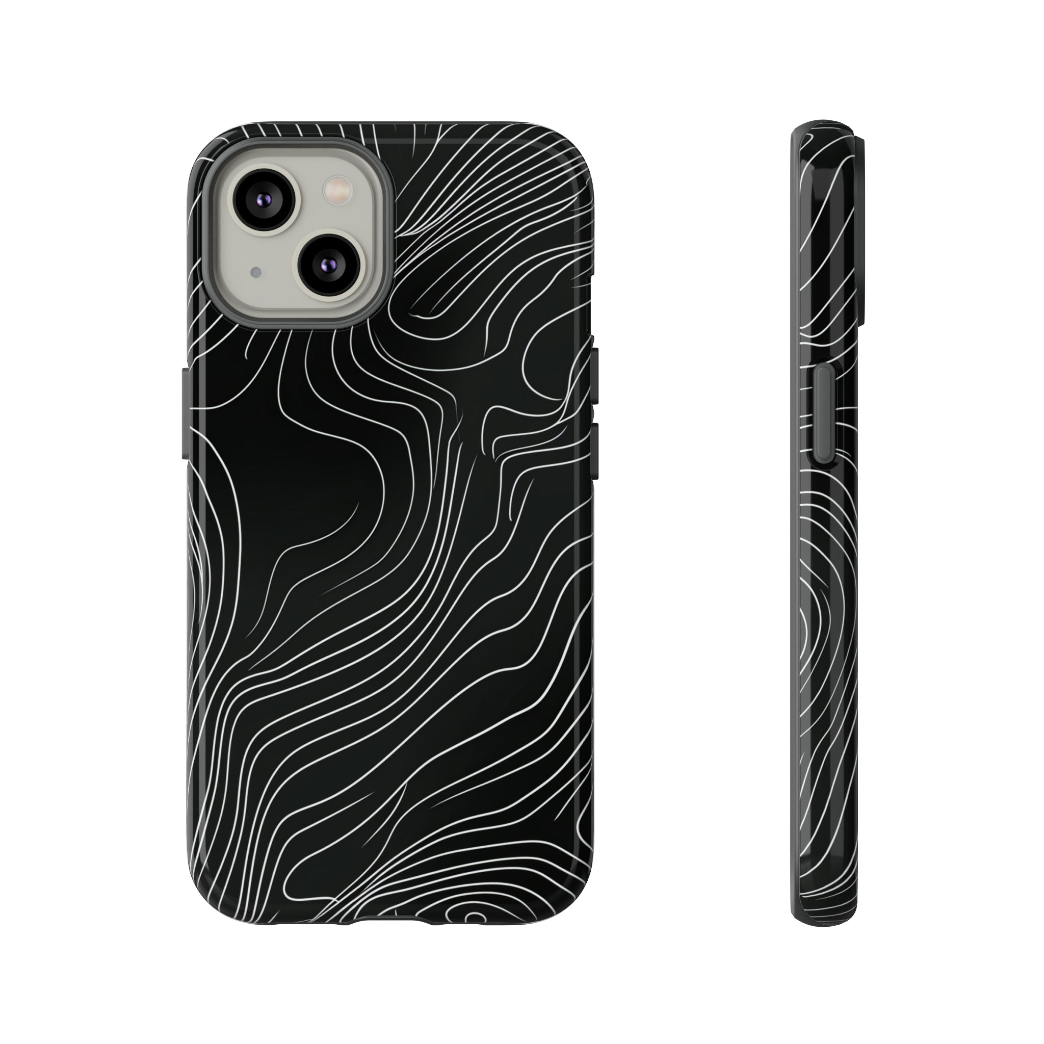 Mancho Grey Lines Abstract Case - Protective Phone Case