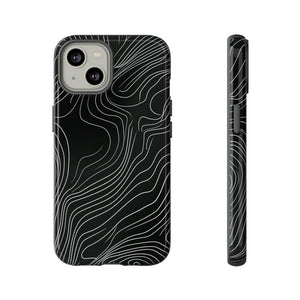 Mancho Grey Lines Abstract Case - Protective Phone Case