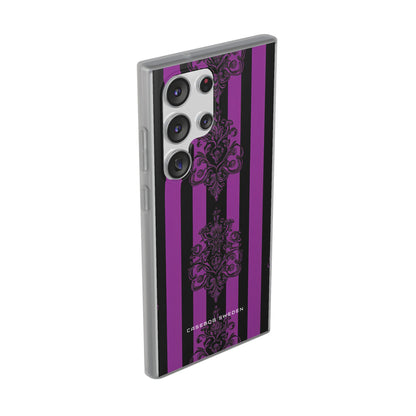 Gothic Elegance with Vertical Stripes and Ornamental Motifs Samsung S23 - Flexi Phone Case