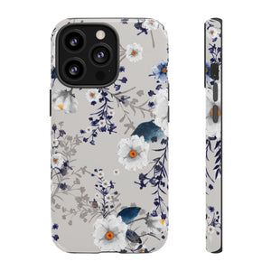 Watercolor Blue Summerflowers - Protective Phone Case