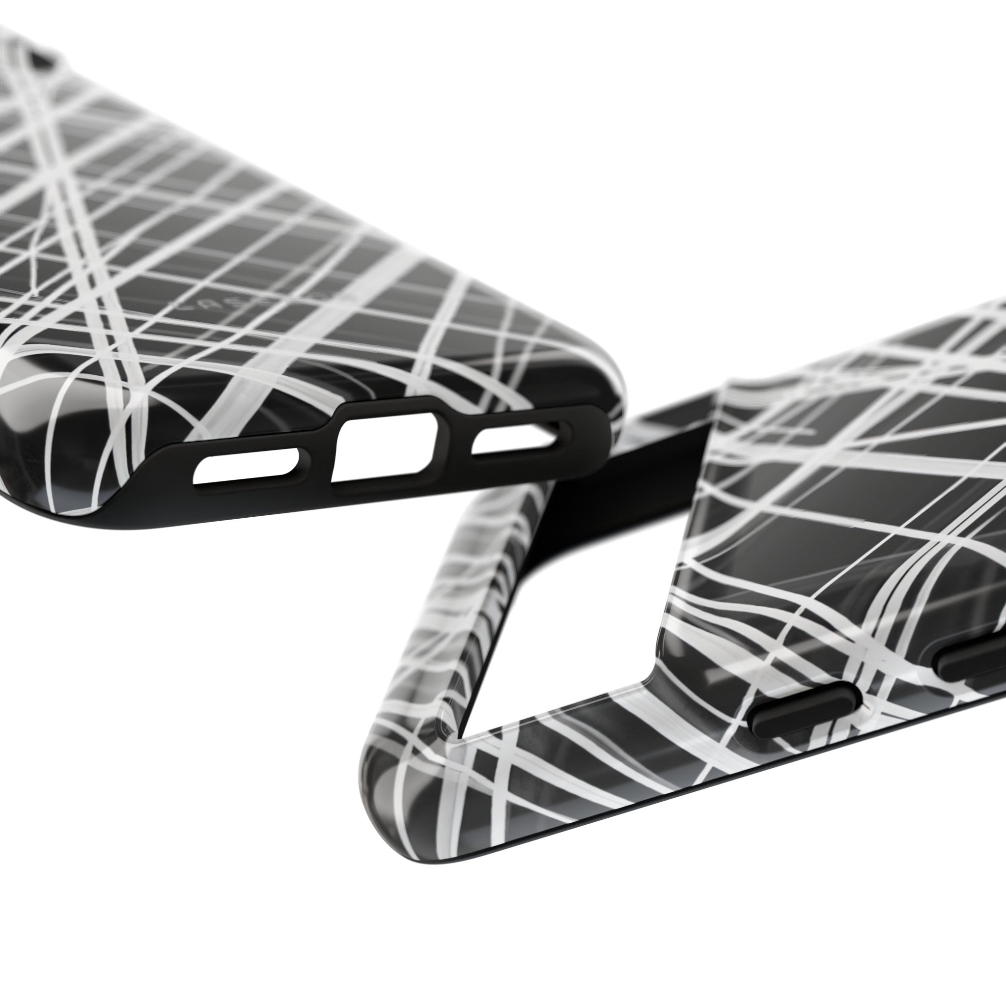 White Line Elegance - Protective Phone Case