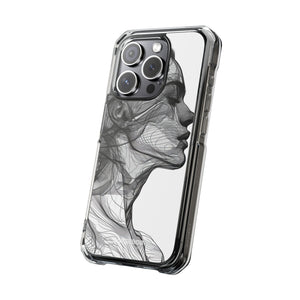 Ethereal Lines - Phone Case for iPhone (Clear Impact - Magnetic)