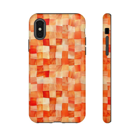 Orange Blaze: Square Gradient - Protective Phone Case