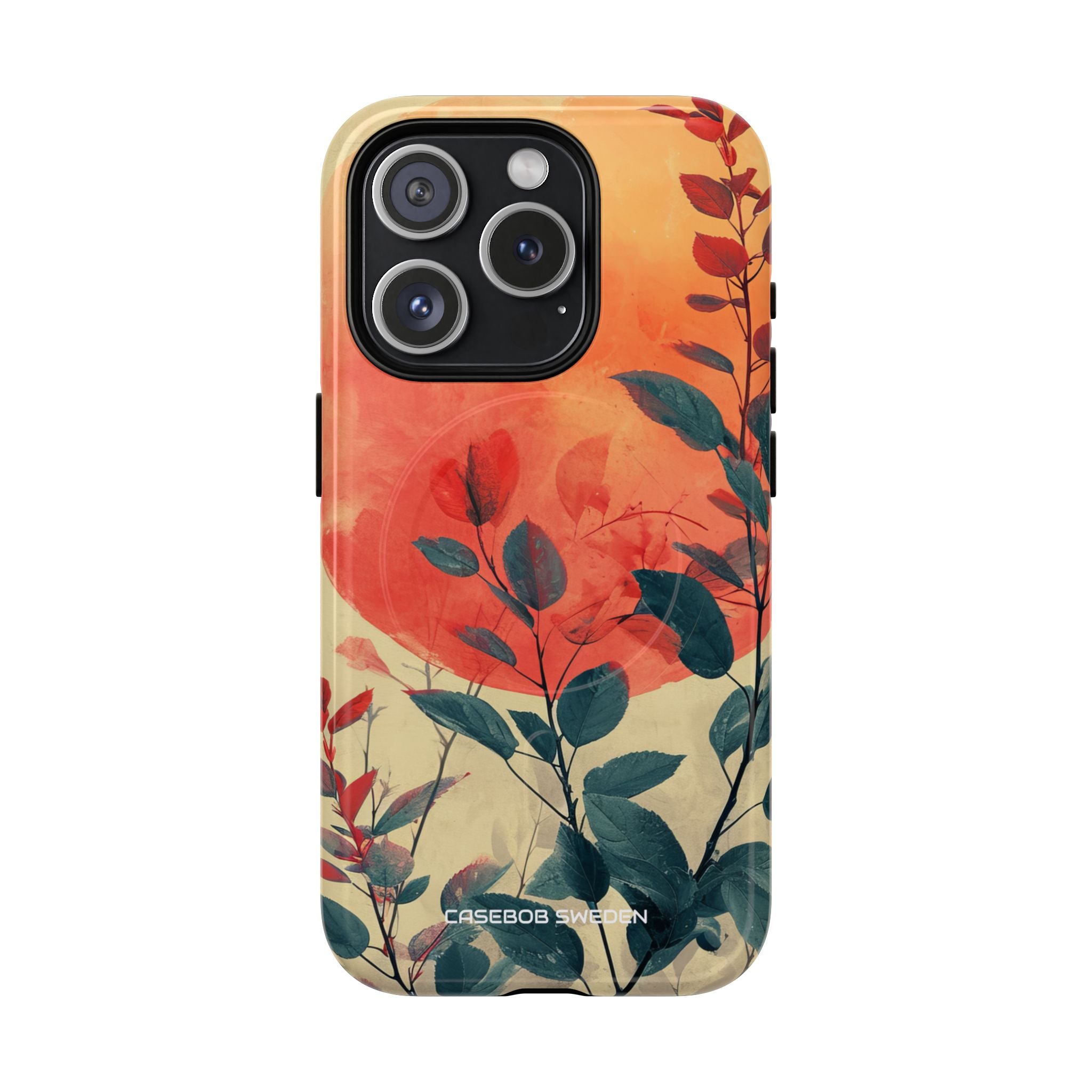 Orange Sun Harmony - Tough + MagSafe® iPhone 15 Phone Case