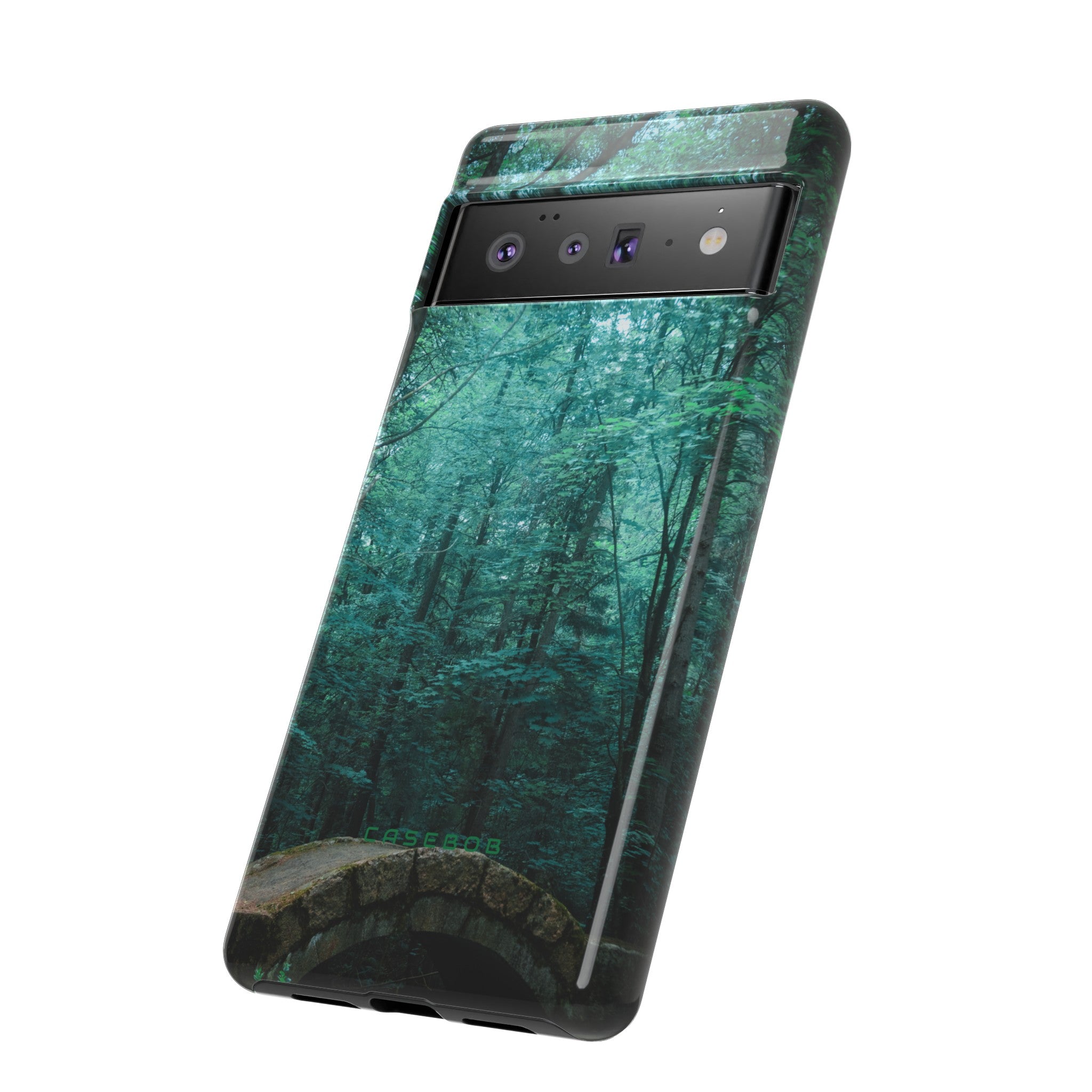 Mystical Forest with Stone Bridge - Protective Phone Case