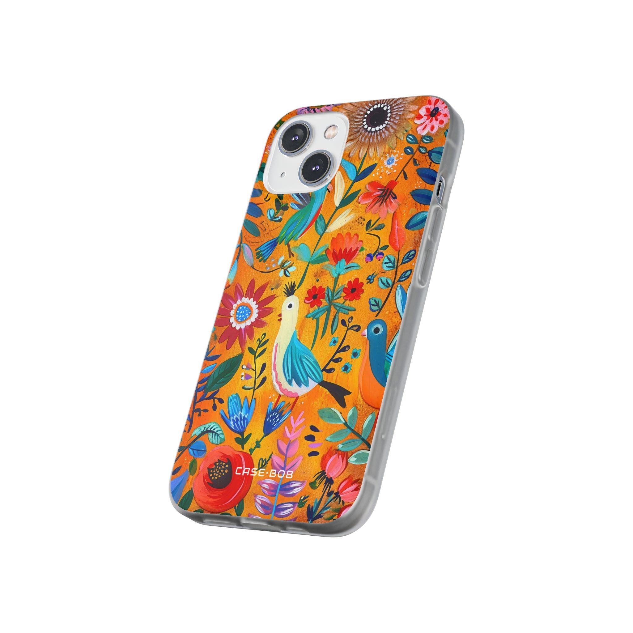Colorful Birds Bloom iPhone 14 Case - Soft