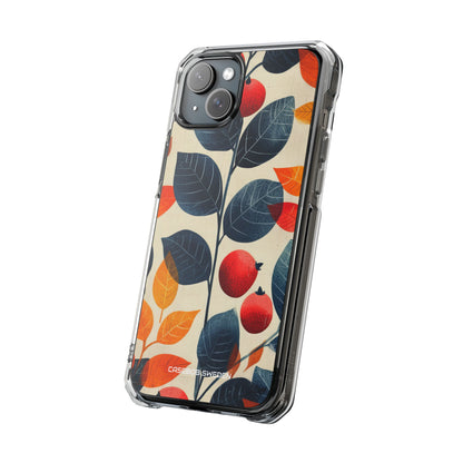 Autumn Nature Pattern - Clear Impact iPhone 15 Phone Case