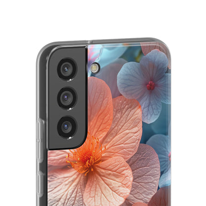 Peach Blossom Serenity - Flexi Samsung S22 Phone Case