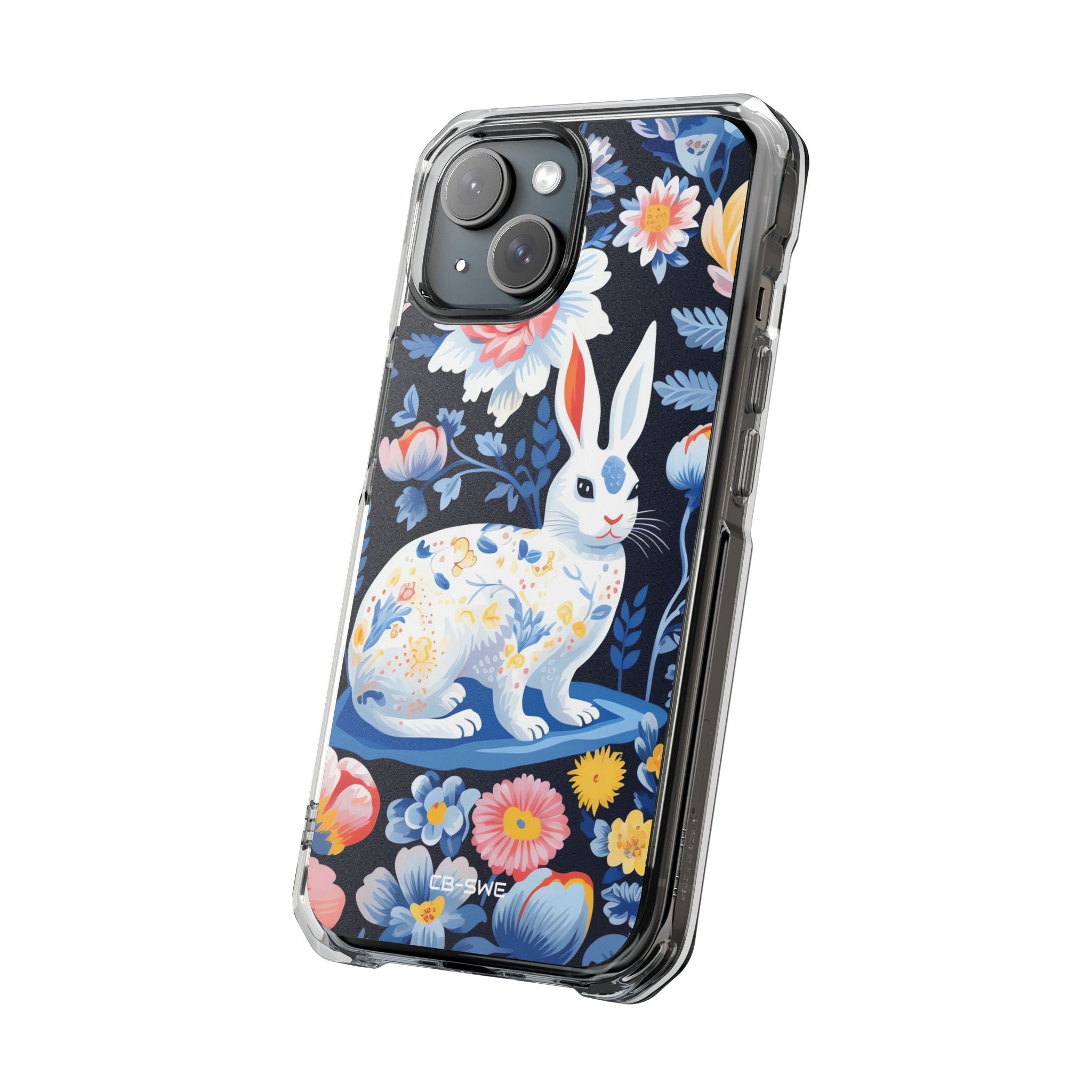 Floral Rabbit Dances iPhone Case - Impact