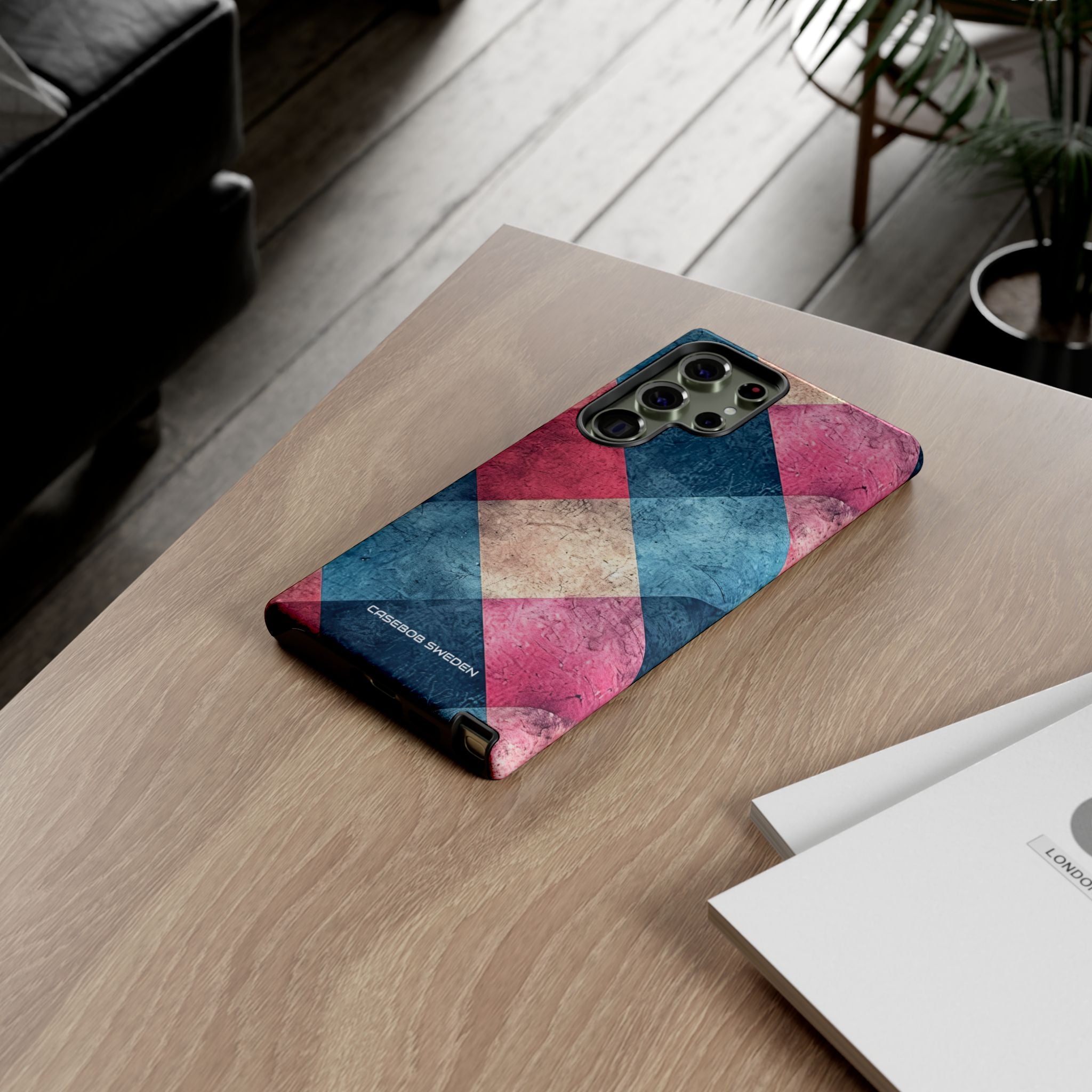 Bold Geometric Squares - Tough Samsung S23 Phone Case