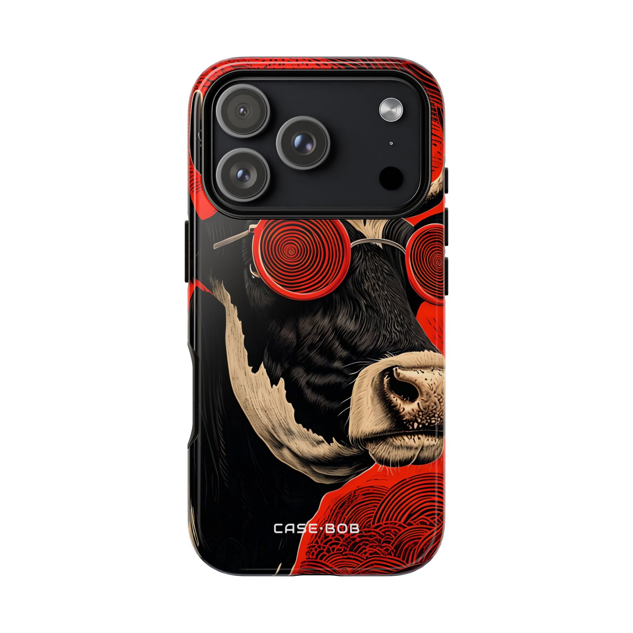 Hypnotic Cow iPhone 17 Pro Case - Tough
