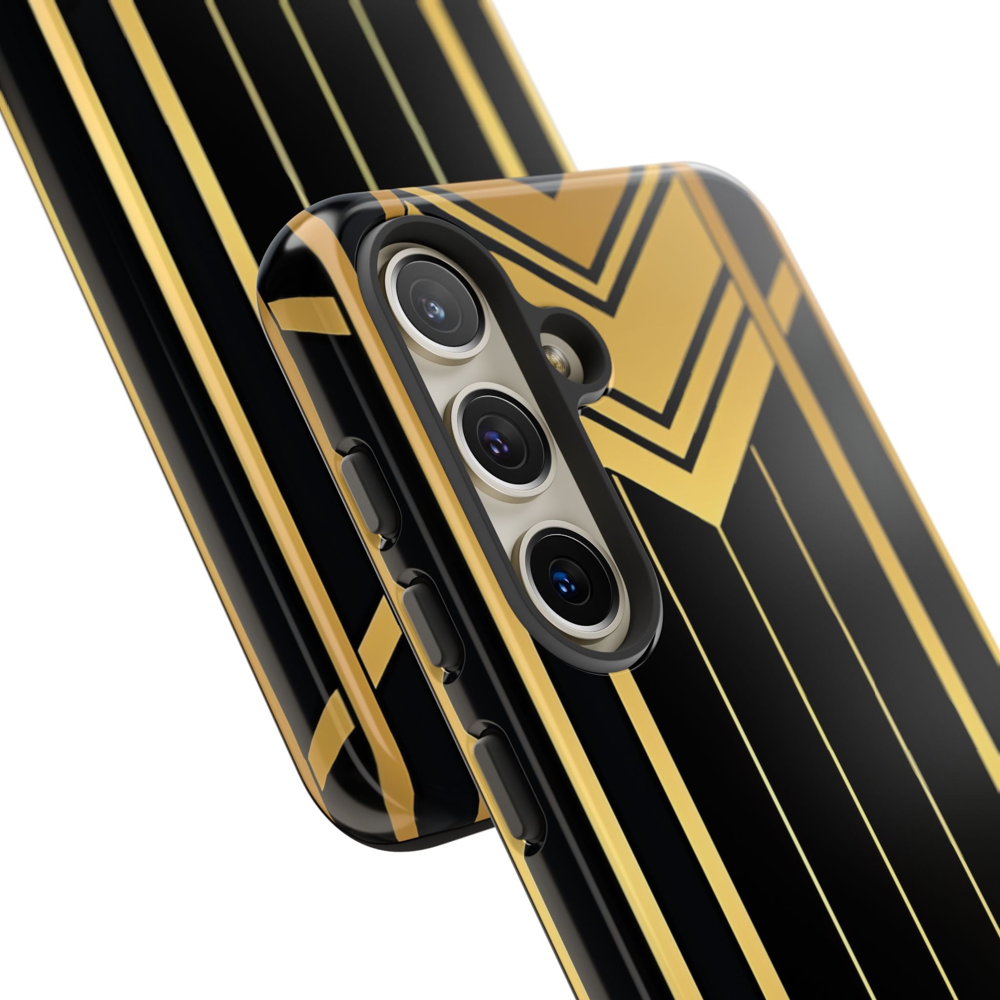 "Golden Art Deco Symmetry in Geometric Elegance" Samsung S24 - Tough Phone Case