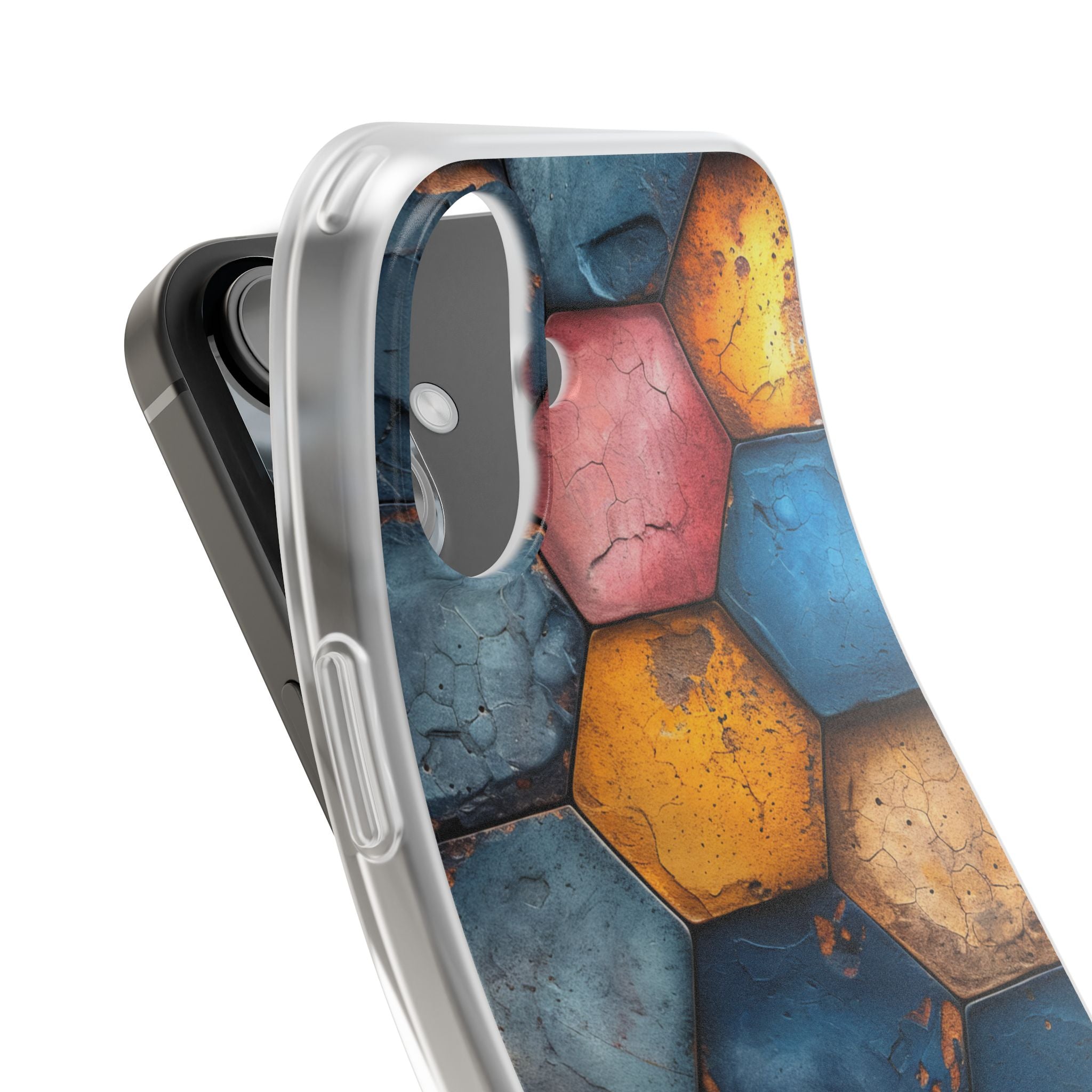 Rustic Geometric Tiles - Flexi iPhone 16 Phone Case