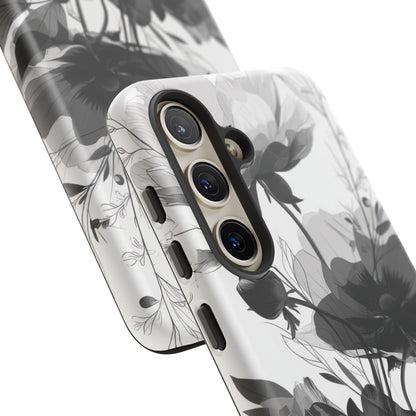 Elegant Monochrome Botanical Elegance - For Samsung S24