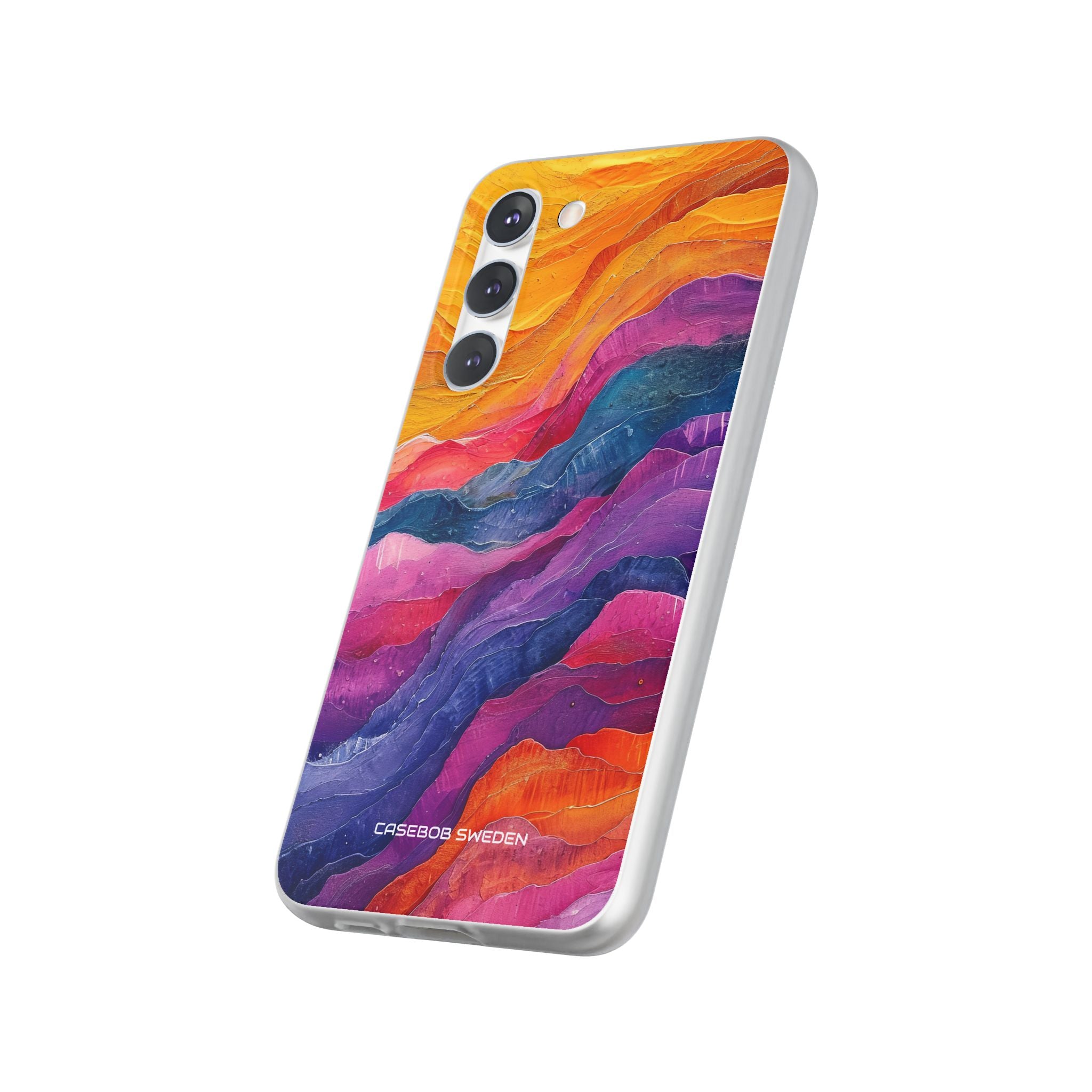 Vibrant Abstract Waves - Flexi Samsung S23 Phone Case