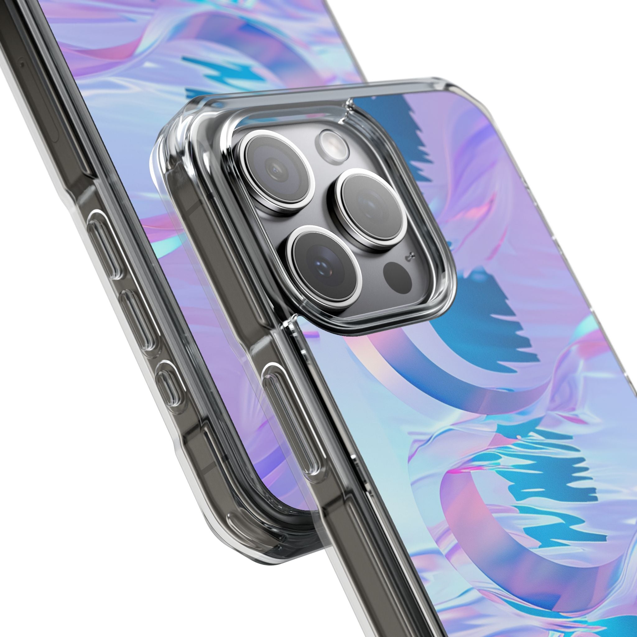 Iridescent Flowing Waves iPhone 15 - Impact Clear+