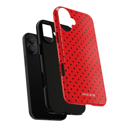 Black Dot Matrix iPhone 16 Plus Case - Tough