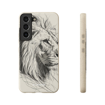 Majestic Linework Lion | Biodegradable Phone Case