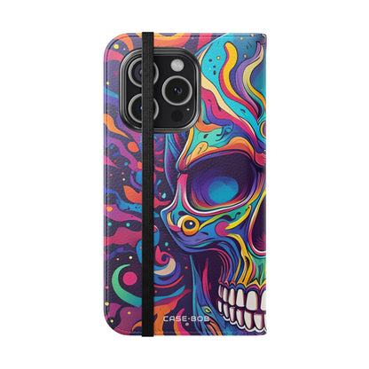 Psychedelic Skull - iPhone 15 Pro Case - Wallet