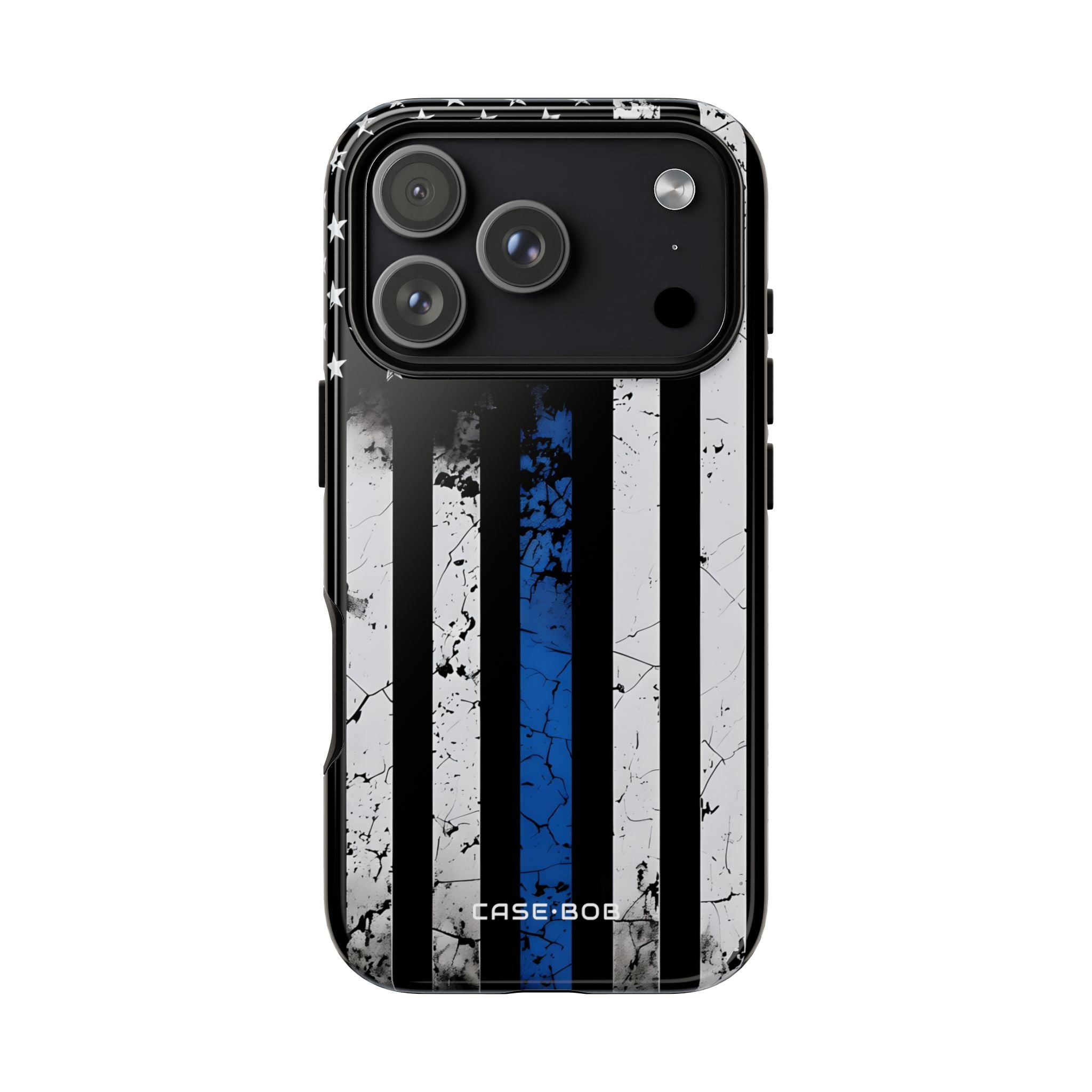 Blue Stripe Flag iPhone 17 Pro Case - Tough
