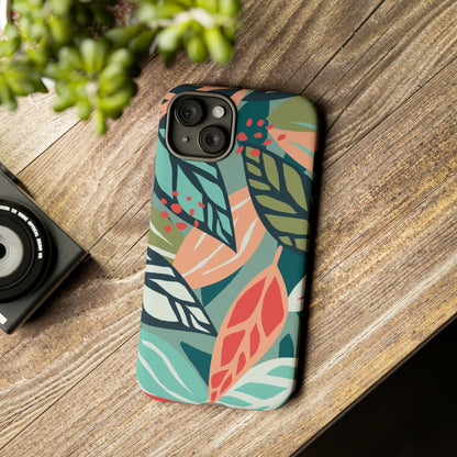 Mixed Tropical Leaf - Protective Phone Case