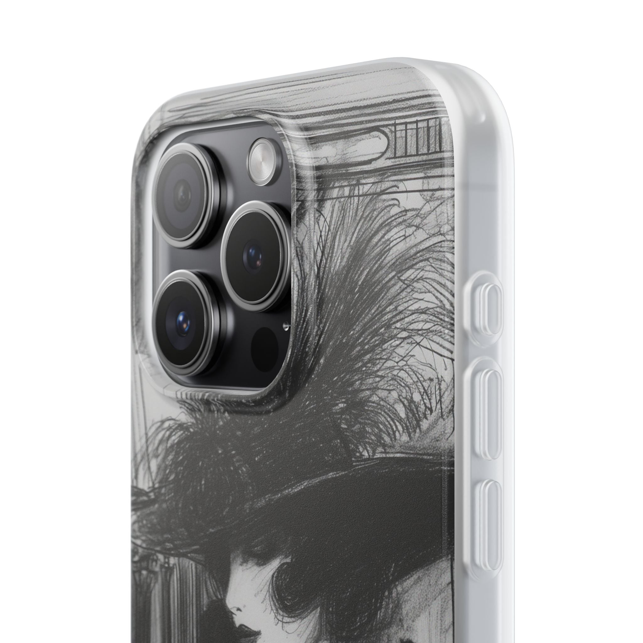 Timeless Elegance in Monochrome iPhone 15 - Flexi Phone Case