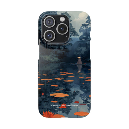 Tranquil Lotus Reflections iPhone 15 - Slim Phone Case