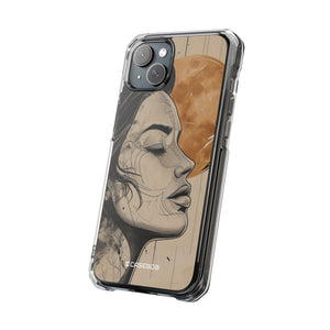 Lunar Introspection - Phone Case for iPhone (Clear Impact - Magnetic)