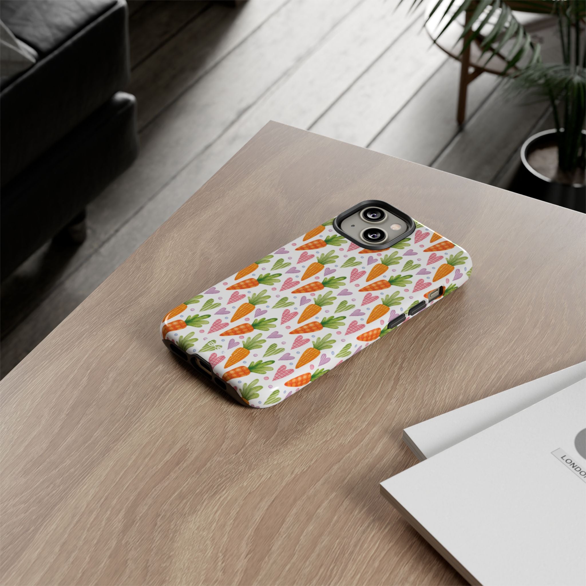 Carrots Embrace Hearts - iPhone Case