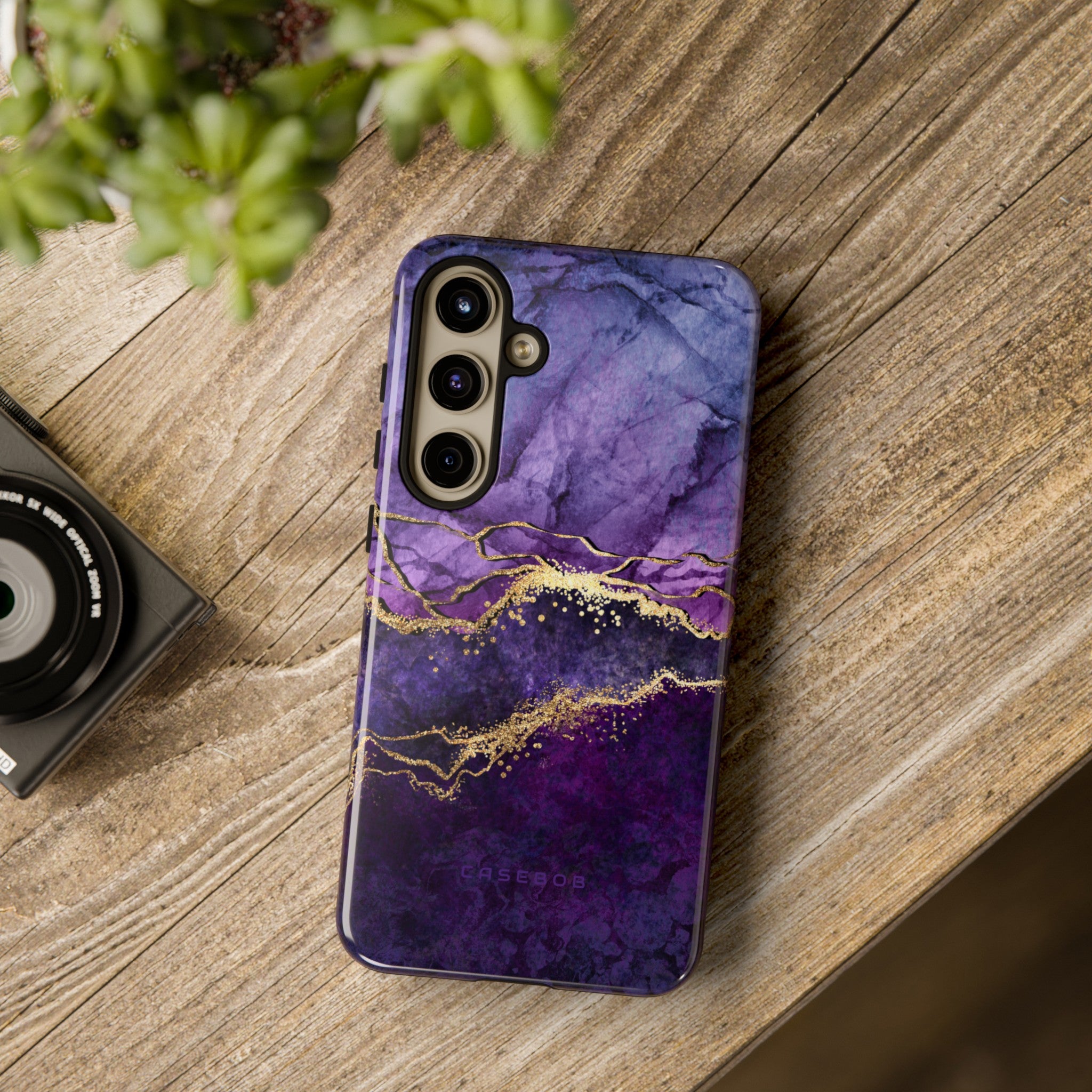 Purple Blue Marble - Protective Phone Case