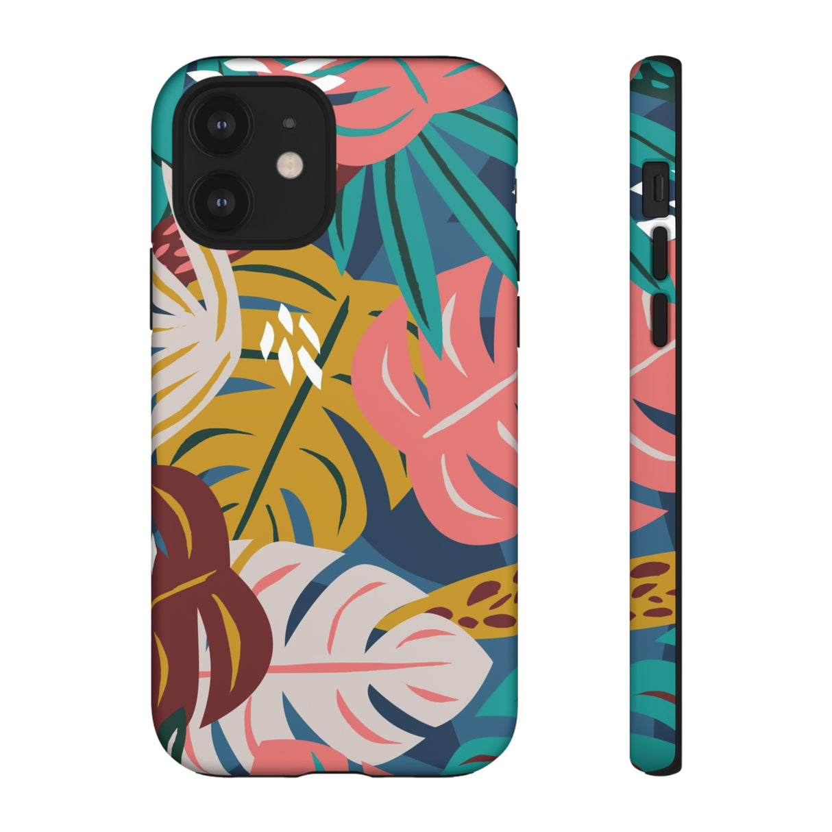 Tropical Leaf Mono - Protective Phone Case