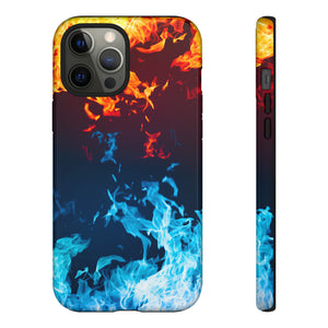 Red & Blue Flames - Protective Phone Case