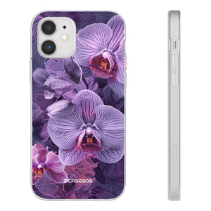 Strahlendes Orchideen-Design | Handyhülle für iPhone (flexible Hülle) 