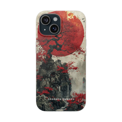 Zen Serenity in Red Harmony iPhone 15 - Flexi Phone Case