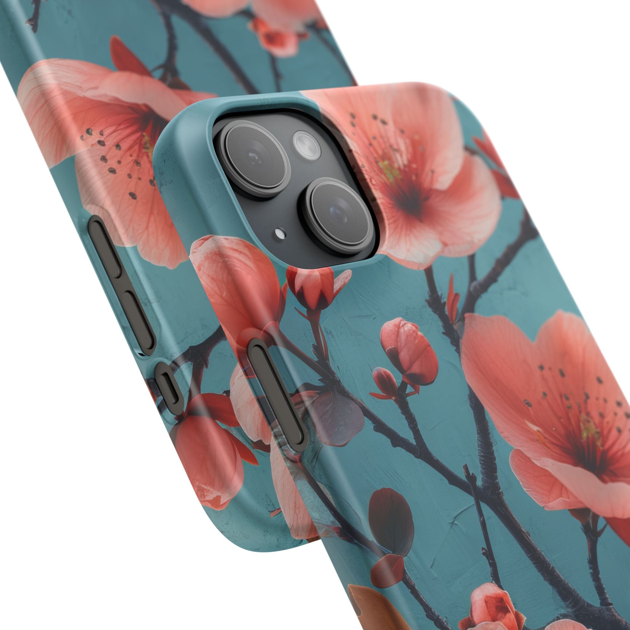 Floral Harmony Burst iPhone 15 - Slim Phone Case