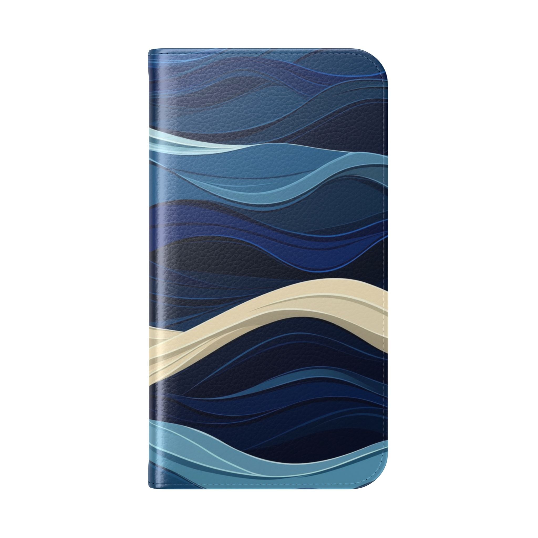 Blue Wave Flow - iPhone 15 Pro Case - Wallet