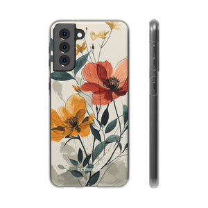 Serene Floral Harmony | Flexible Phone Case for Samsung Galaxy