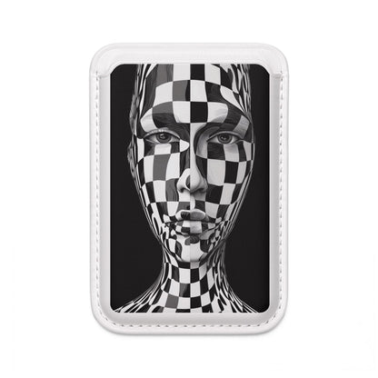 Mirrored Checkerboard Face Wallet – MagSafe Ready