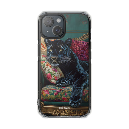 Panther on Vintage Chaise iPhone Case - Impact